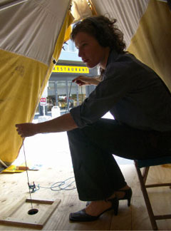 drilling hole setting up